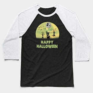 Vintage Halloween, Happy Halloween Baseball T-Shirt